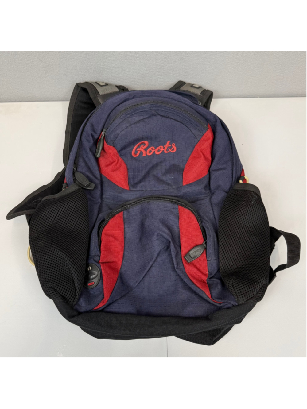 Roots blue red small outdoor hiking utility backpack